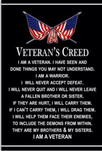 Veterans Groups Adopt New “Veteran’s Creed”
