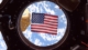 american flag in space