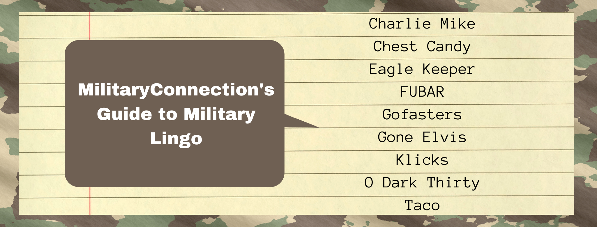 military lingo