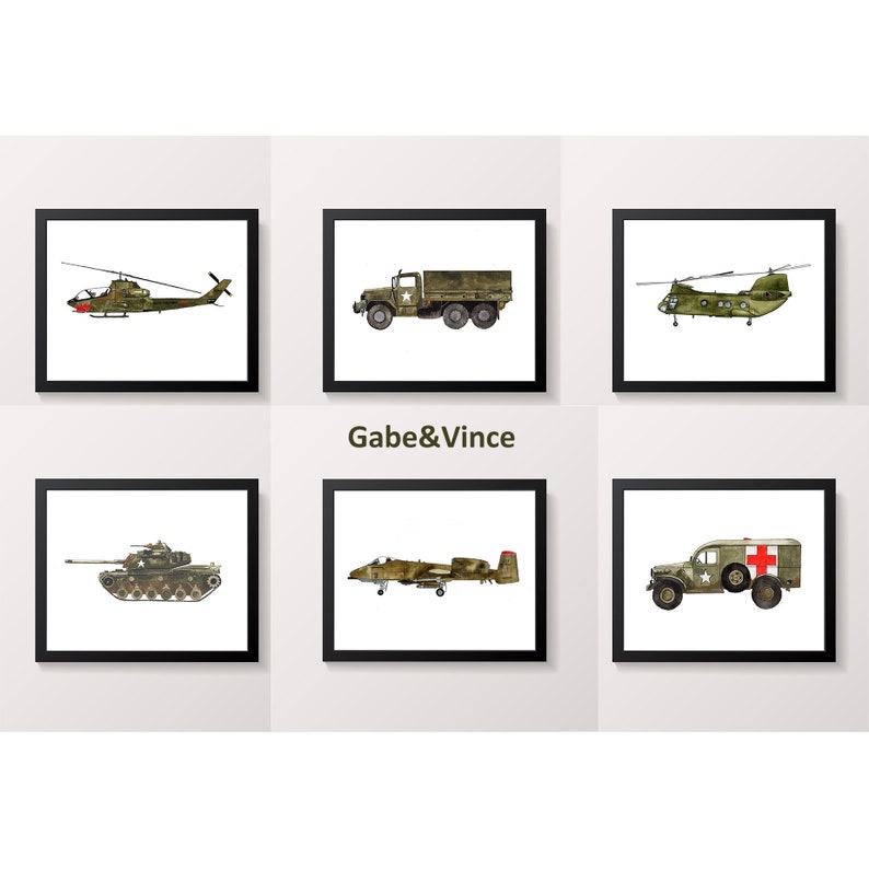 military vehicle prints